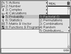 probability menus