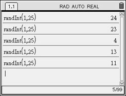 random integers